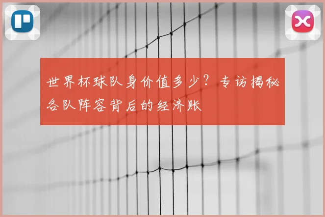 世界杯球队身价值多少？专访揭秘各队阵容背后的经济账